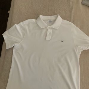 Vineyard Vines large slim dot polo white